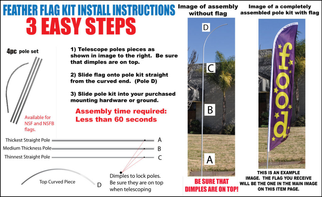 how to set up a feather flag - install instructions