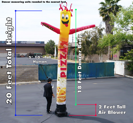 Custom Inflatable Tube Man Air Dancer Dimensions