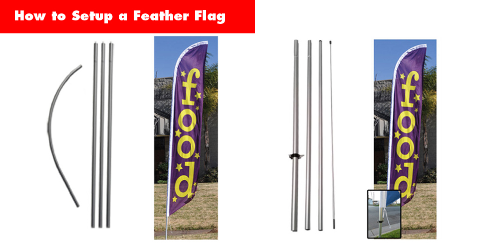 How to setup a feather flag - 2 pole kit options.
