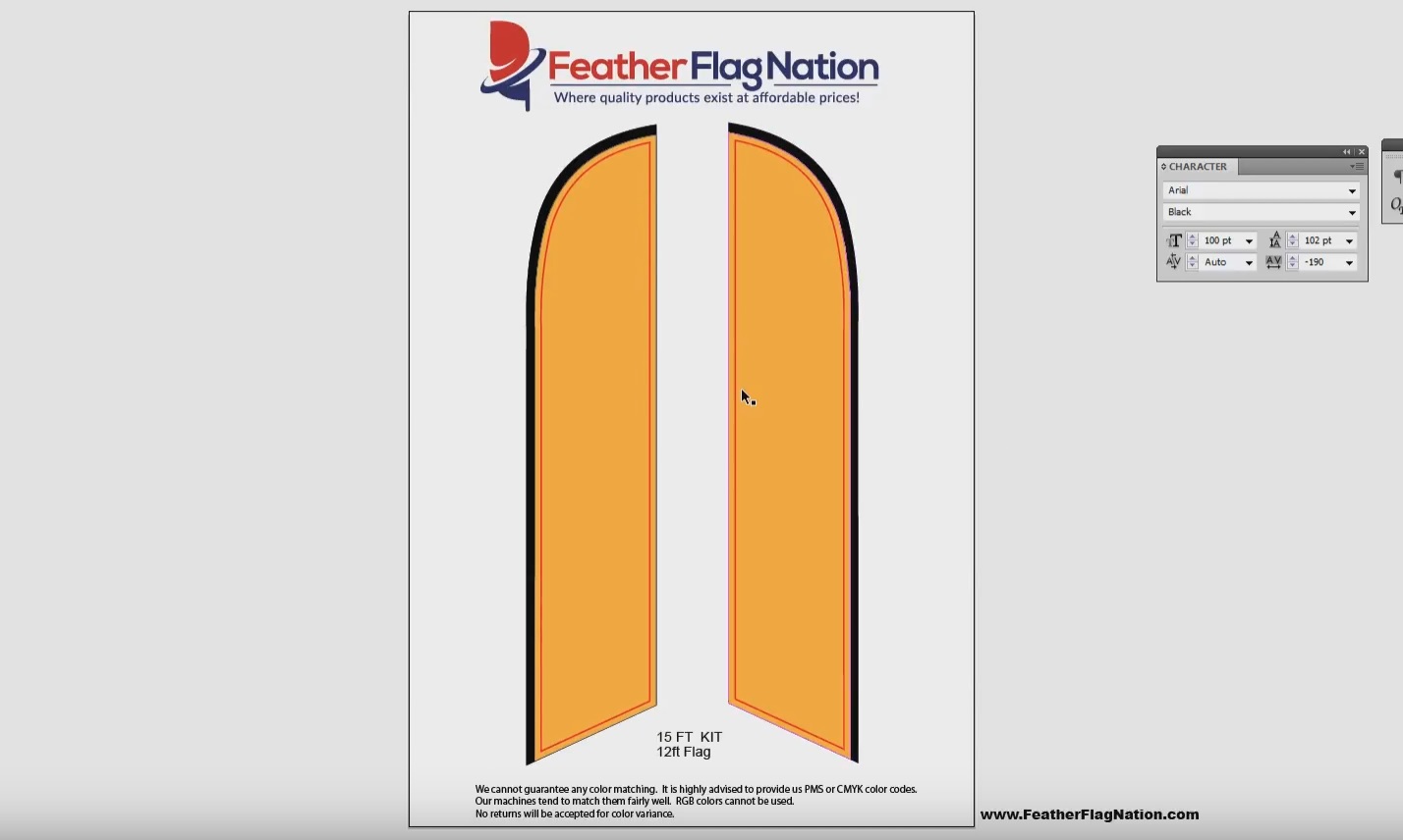 Feather Flag Template Overview