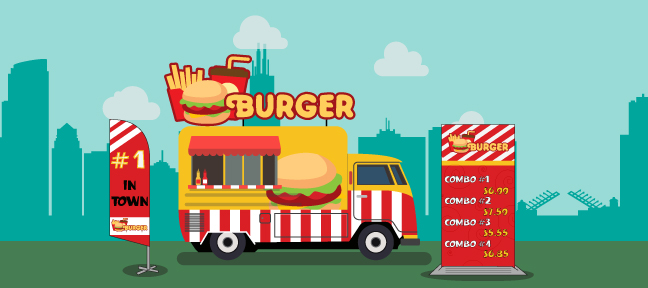 retractable banners for food trucks