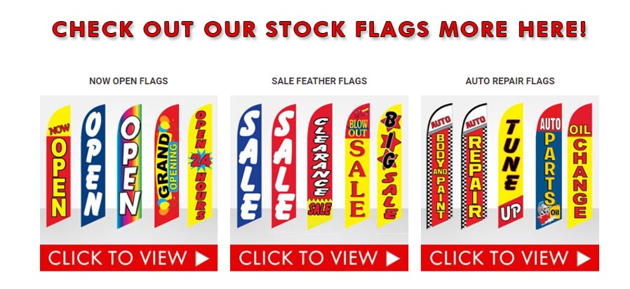 stock feather flag options banner