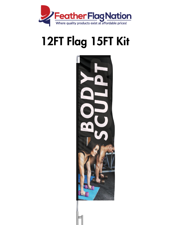 15ft Rectangle Flags for Gyms