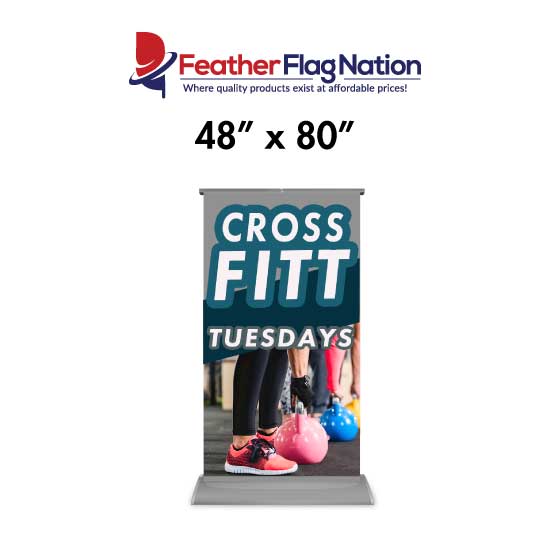 48x80 Retractable Banner for Gyms
