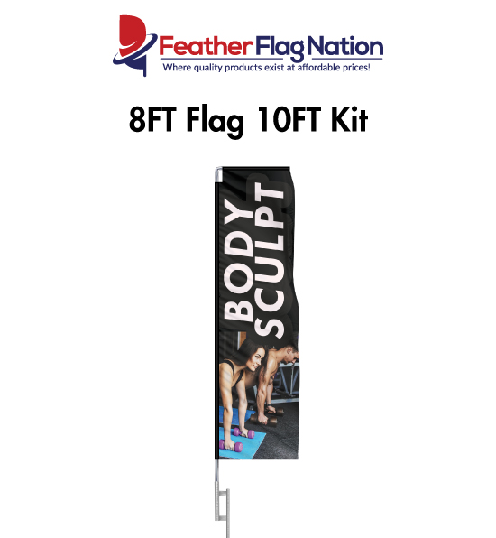8ft Rectangle Flags for Gyms