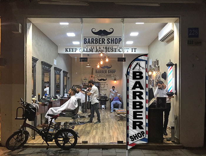 barber shop store front