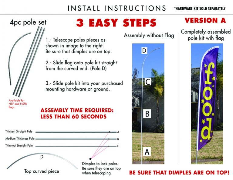 Stop Save Here 15' Tall Windless Swooper Feather Banner Flag & Pole Kit 