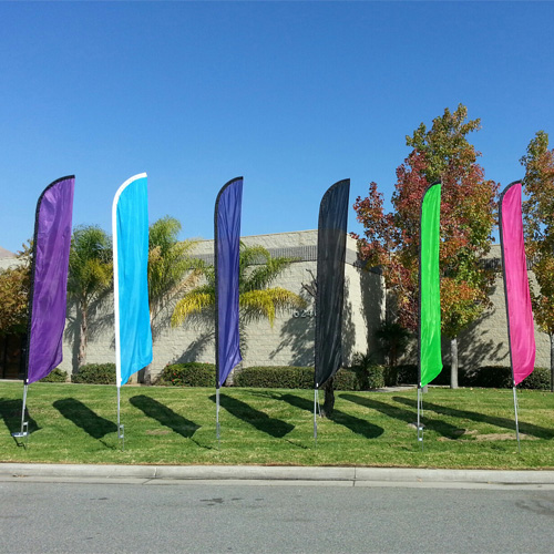 solid colored feather flags
