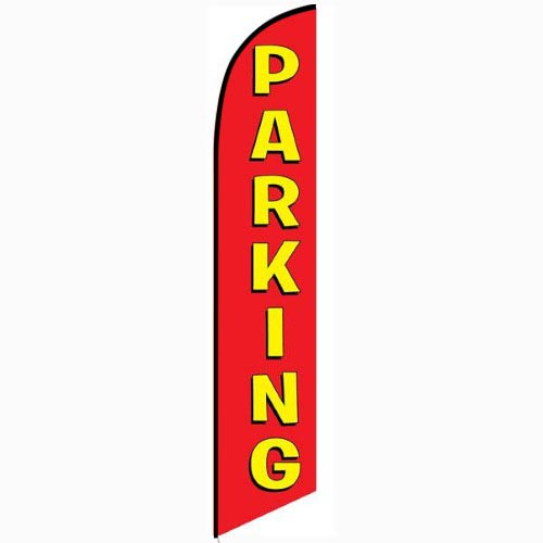 Parking feather flag