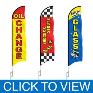 Windless Banner Flag Advertising Feather Flag Auto Repair Detail Auto Upholstery